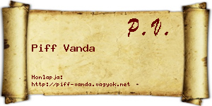 Piff Vanda névjegykártya